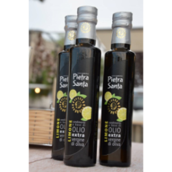 Confezione da 12 bottiglie di condimento al limone e peperoncino a base di Olio extravergine di Oliva da 0,25 Litri