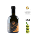Box mit 12 Flaschen von nativem Olivenöl extra Ogliarola Karpene 0,50 Liter
